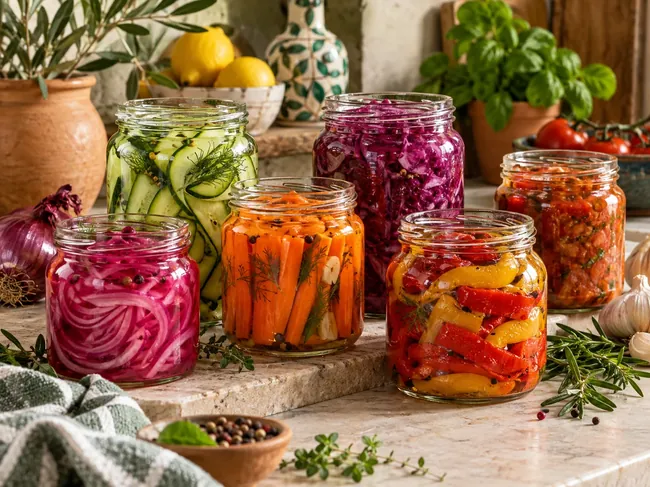 Conserve casalinghe refrigerate in barattolo