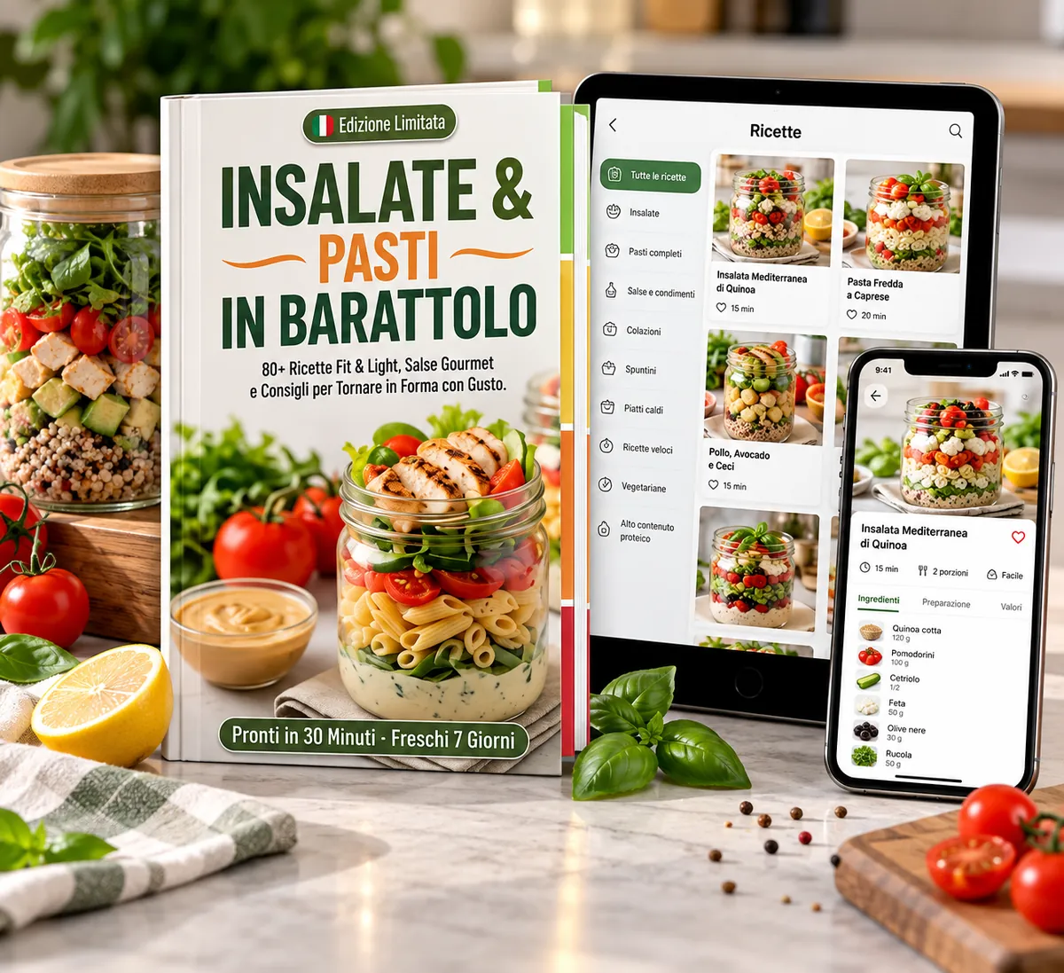 Insalate e pasti completi in barattolo